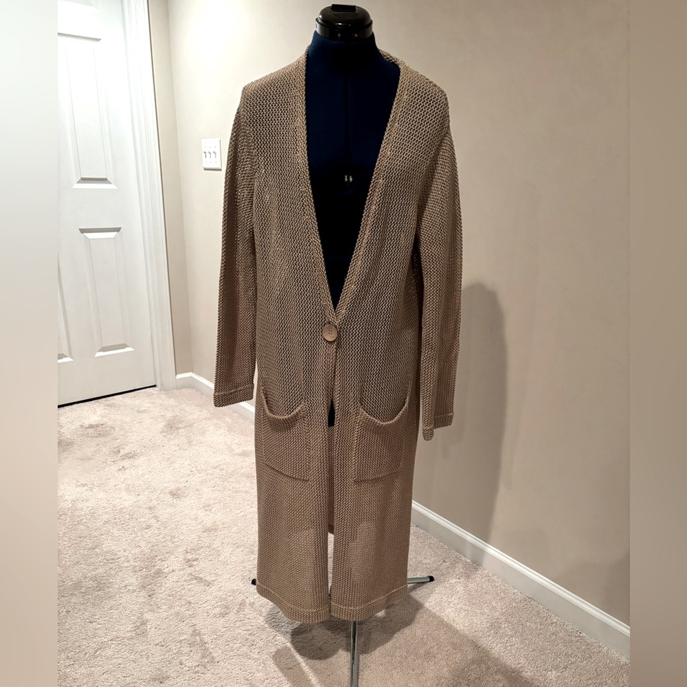 Signature Tan Knit Cardigan